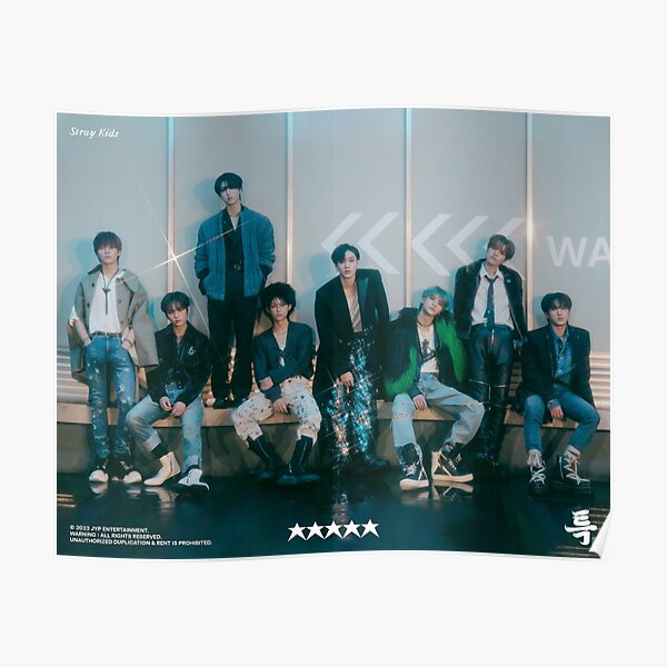 Stray Kids 5STAR SKZ 스트레이 키즈 3RACHA ot8 members poster comeback concept kpop boy group jyp Poster RB1608 product Offical stray kids Merch
