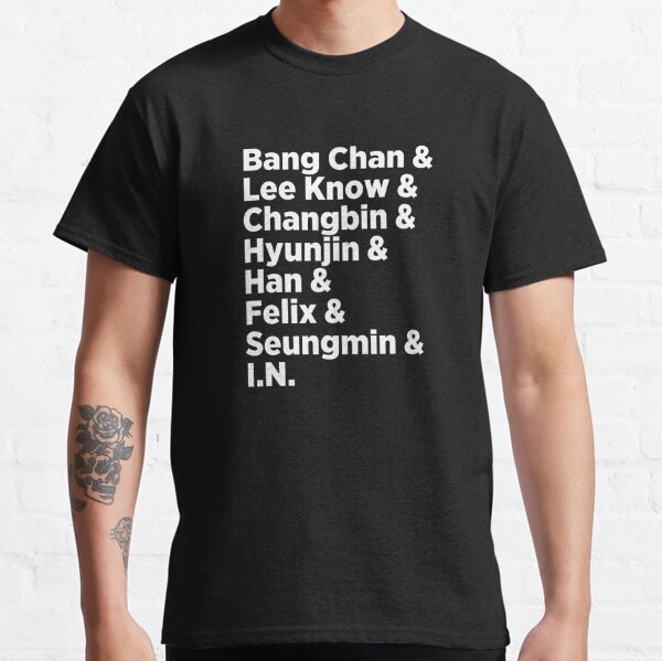 Stray Kids Names - Kpop Idol Music  Classic T-Shirt RB1608 product Offical stray kids Merch
