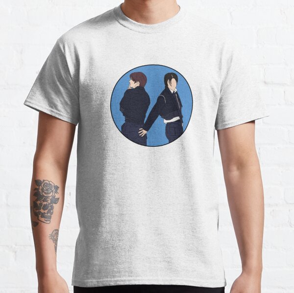 stray kids leeknow and hyunjin trouble maker fan art illustration  Classic T-Shirt RB1608 product Offical stray kids Merch
