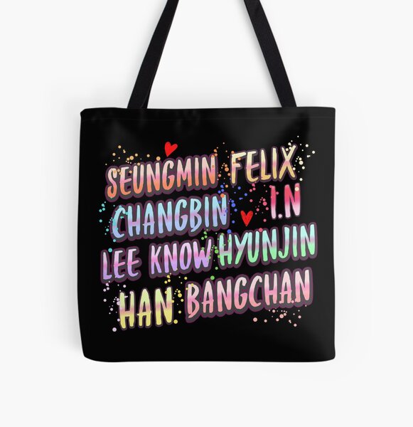 stray kids name All Over Print Tote Bag RB1608 product Offical stray kids Merch
