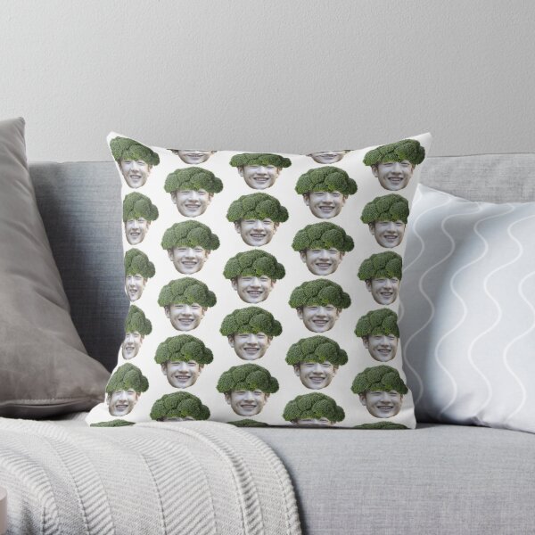 Broccoli Chan Stray Kids Bang Chan Sticker Throw Pillow RB1608 product Offical stray kids Merch