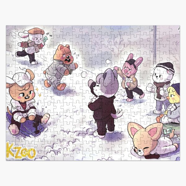 Stray Kids - skzoo playing in the snow Jigsaw Puzzle RB1608 product Offical stray kids Merch